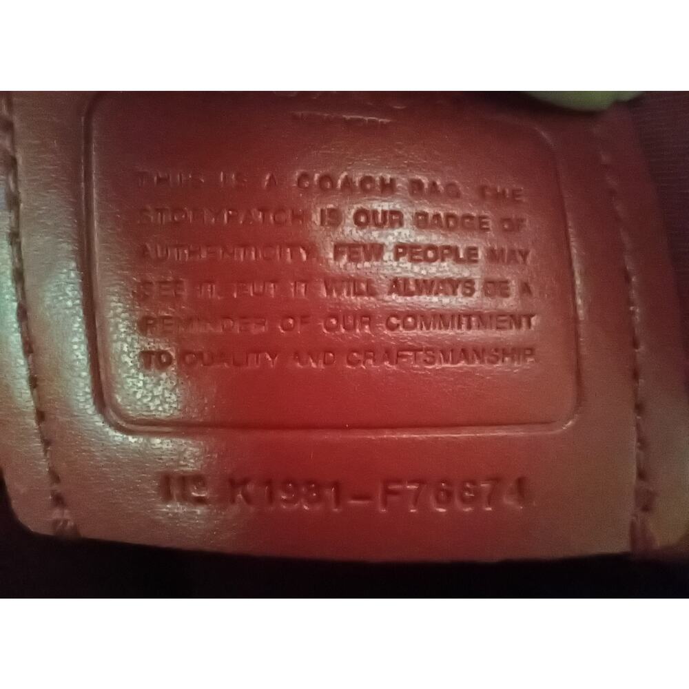 COACH Dome Signature Coated Canvas & Red Leather Crossbody Bag - EUC - Picture 7 of 7